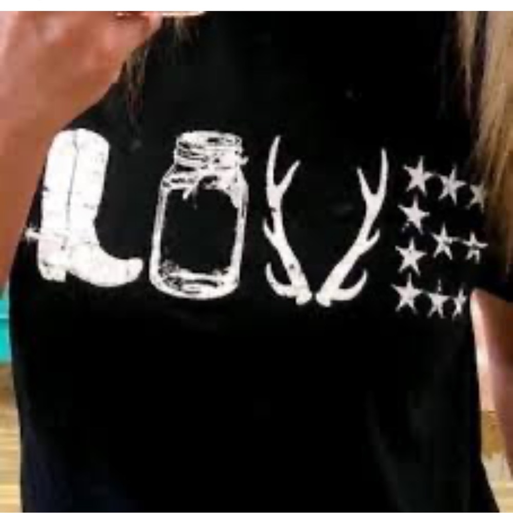 Nwot No Brand Country Love Graphic Tee